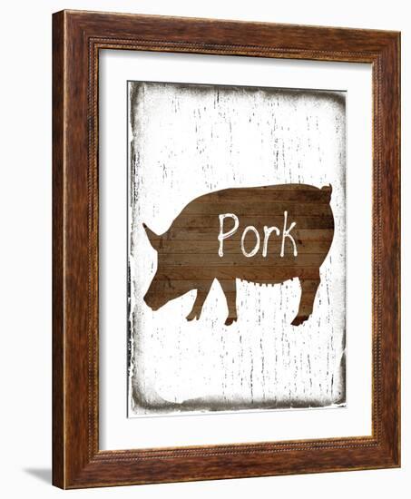 Pork Butcher Block-Sheldon Lewis-Framed Art Print