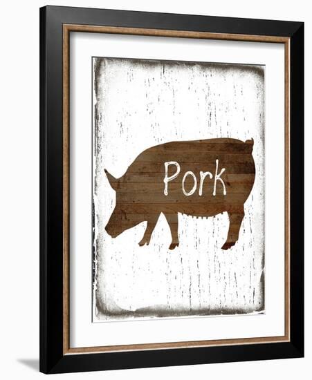 Pork Butcher Block-Sheldon Lewis-Framed Art Print