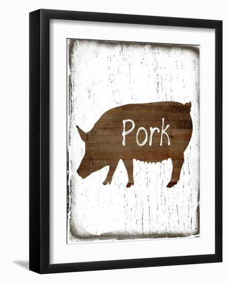 Pork Butcher Block-Sheldon Lewis-Framed Art Print