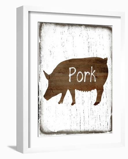 Pork Butcher Block-Sheldon Lewis-Framed Art Print