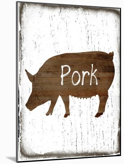 Pork Butcher Block-Sheldon Lewis-Mounted Art Print