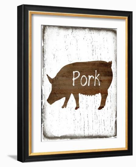 Pork Butcher Block-Sheldon Lewis-Framed Art Print