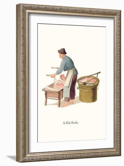 Pork Butcher-George Henry Malon-Framed Art Print