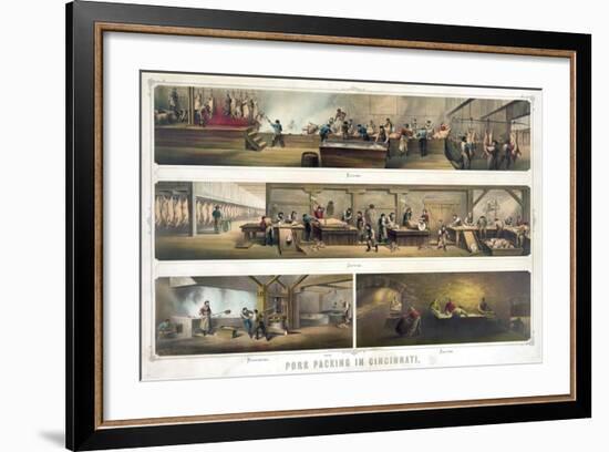 Pork Packing in Cincinnati-null-Framed Giclee Print