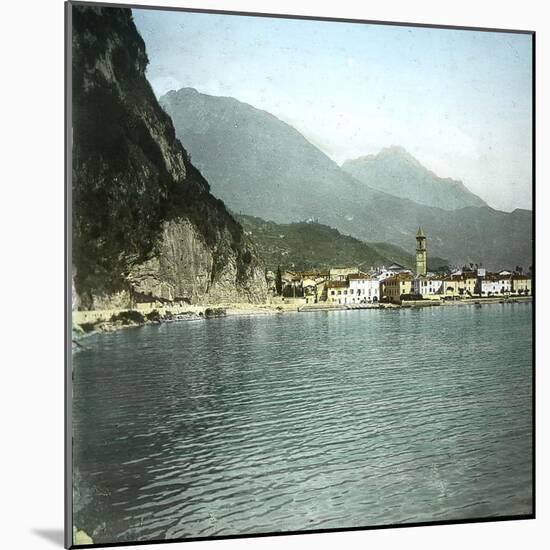 Porlezza (Italy), the Village on Edge of Lake Lugano, Circa 1890-Leon, Levy et Fils-Mounted Photographic Print