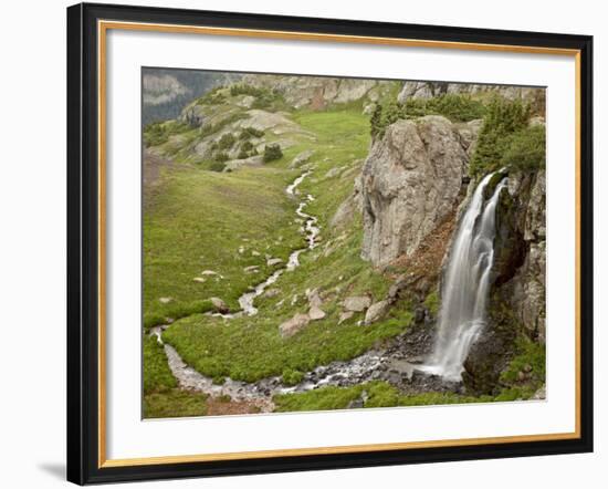 Porphyry Basin Waterfall, San Juan National Forest, Colorado, USA-James Hager-Framed Photographic Print