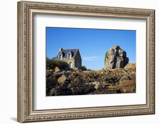 Pors Hir Harbour, Cote De Granit Rose, Cotes D'Armor, Brittany, France, Europe-Tuul-Framed Photographic Print