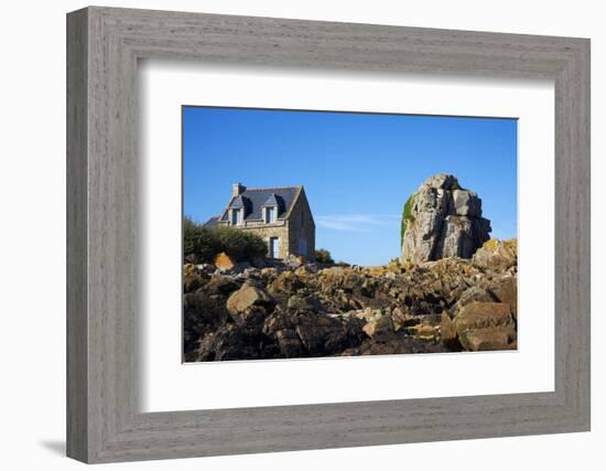 Pors Hir Harbour, Cote De Granit Rose, Cotes D'Armor, Brittany, France, Europe-Tuul-Framed Photographic Print