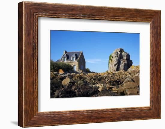 Pors Hir Harbour, Cote De Granit Rose, Cotes D'Armor, Brittany, France, Europe-Tuul-Framed Photographic Print