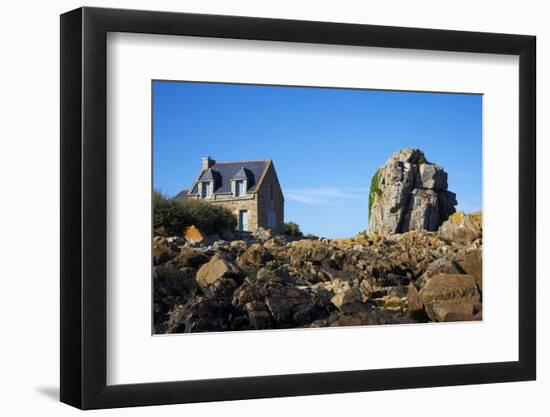 Pors Hir Harbour, Cote De Granit Rose, Cotes D'Armor, Brittany, France, Europe-Tuul-Framed Photographic Print