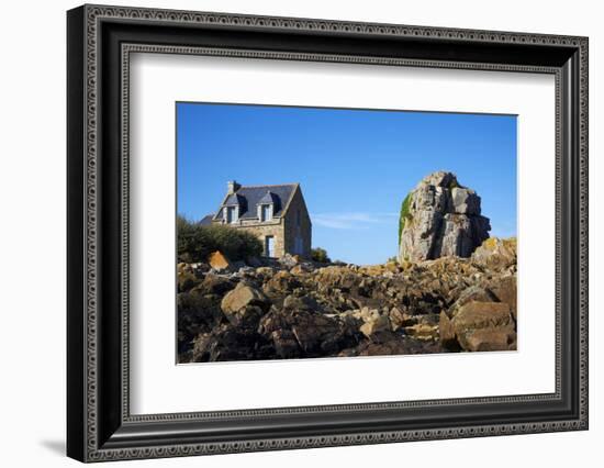 Pors Hir Harbour, Cote De Granit Rose, Cotes D'Armor, Brittany, France, Europe-Tuul-Framed Photographic Print