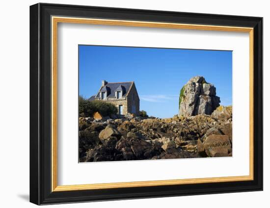 Pors Hir Harbour, Cote De Granit Rose, Cotes D'Armor, Brittany, France, Europe-Tuul-Framed Photographic Print