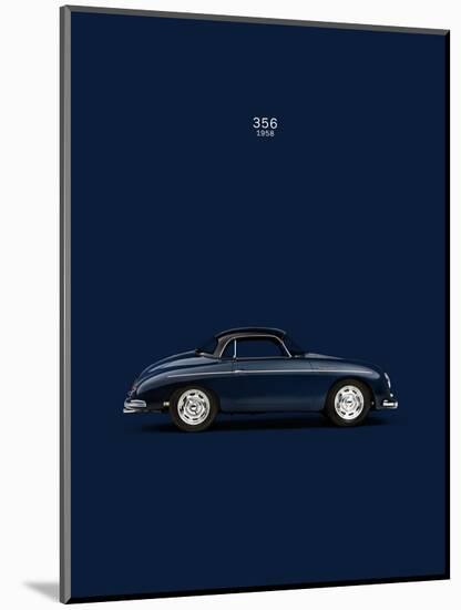 Porsche 356 1958 Blue-Mark Rogan-Mounted Art Print