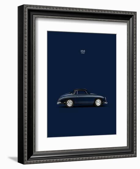 Porsche 356 1958 Blue-Mark Rogan-Framed Art Print