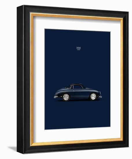 Porsche 356 1958 Blue-Mark Rogan-Framed Art Print