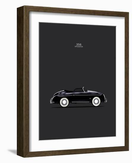 Porsche 356 Speedster Black-Mark Rogan-Framed Giclee Print