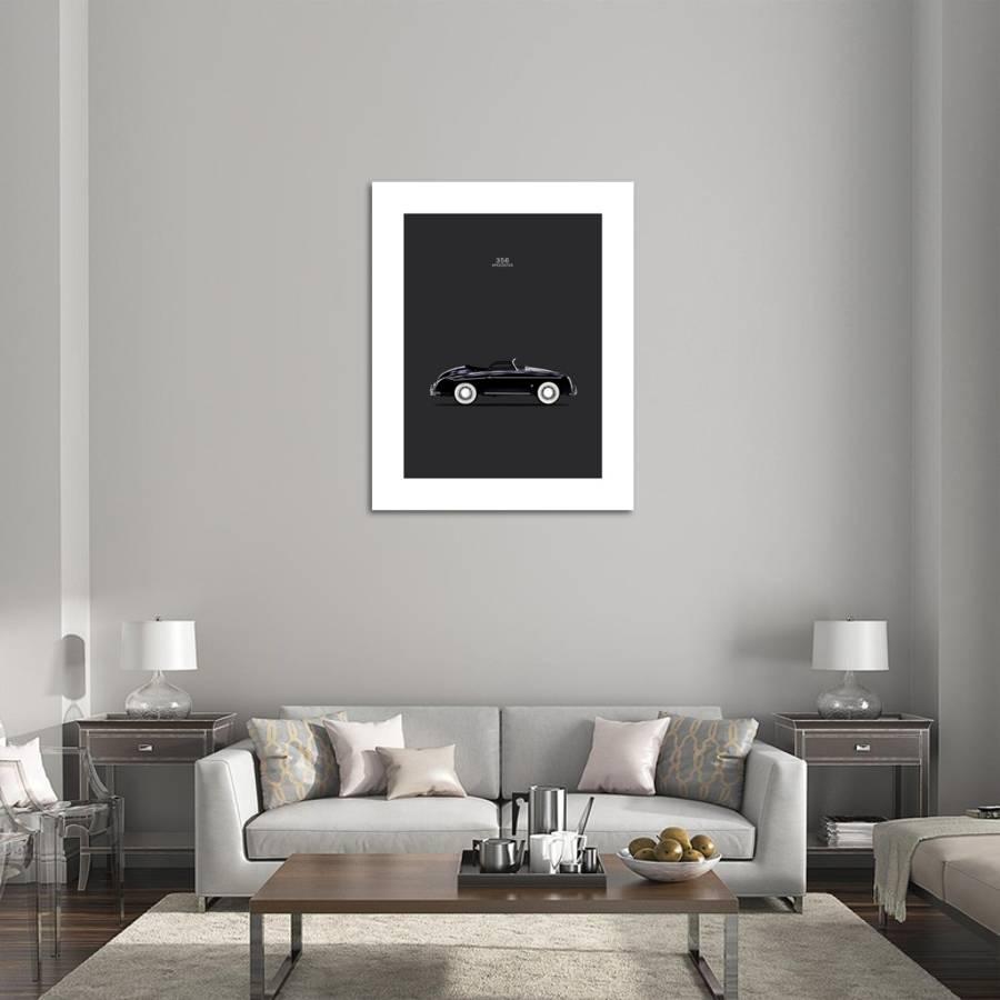 Porsche 356 Speedster Black Giclee Print Mark Rogan Art Com