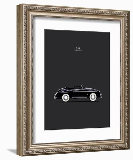 Porsche 356 Speedster Black-Mark Rogan-Framed Art Print