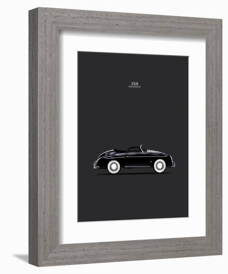 Porsche 356 Speedster Black-Mark Rogan-Framed Art Print