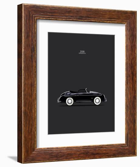 Porsche 356 Speedster Black-Mark Rogan-Framed Art Print