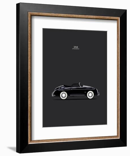 Porsche 356 Speedster Black-Mark Rogan-Framed Art Print