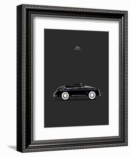 Porsche 356 Speedster Black-Mark Rogan-Framed Art Print