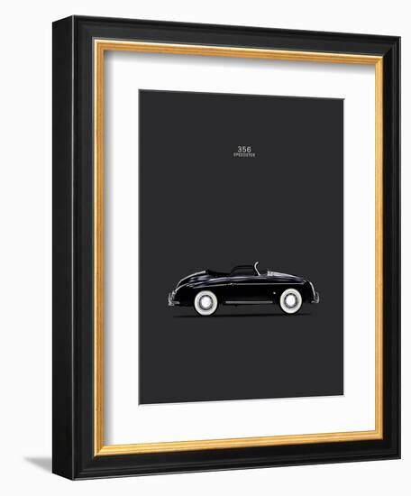 Porsche 356 Speedster Black-Mark Rogan-Framed Art Print