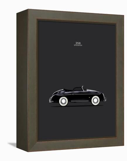 Porsche 356 Speedster Black-Mark Rogan-Framed Stretched Canvas