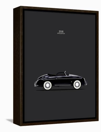 Porsche 356 Speedster Black-Mark Rogan-Framed Stretched Canvas