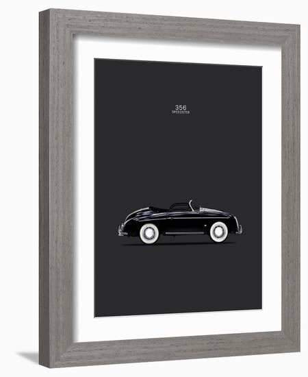 Porsche 356 Speedster Black-Mark Rogan-Framed Premium Giclee Print