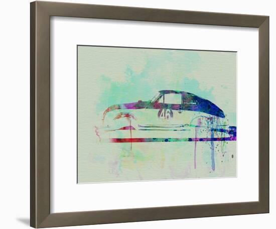 Porsche 356 Watercolor-NaxArt-Framed Art Print