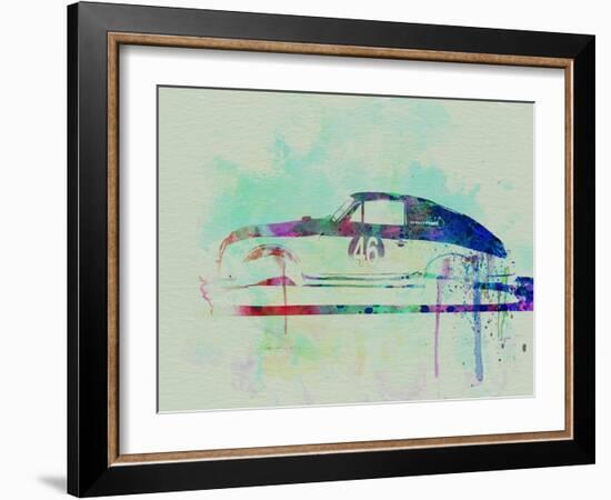 Porsche 356 Watercolor-NaxArt-Framed Art Print