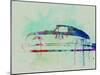 Porsche 356 Watercolor-NaxArt-Mounted Art Print