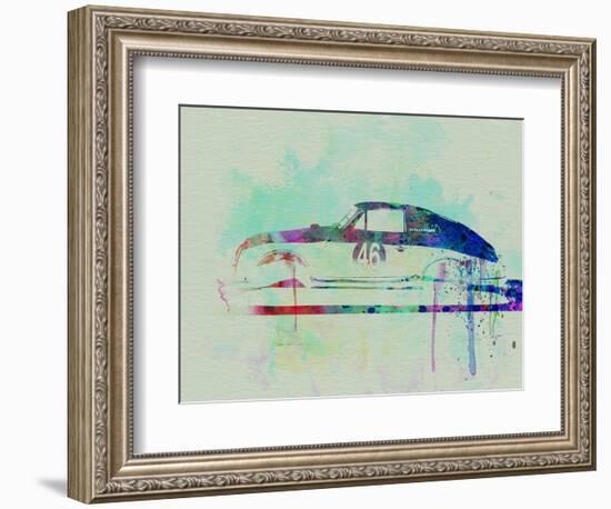 Porsche 356 Watercolor-NaxArt-Framed Art Print