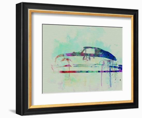 Porsche 356 Watercolor-NaxArt-Framed Art Print