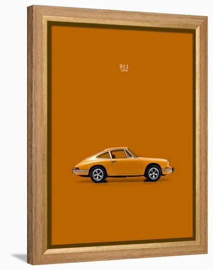 Porsche 911 1968 Orange-Mark Rogan-Framed Stretched Canvas