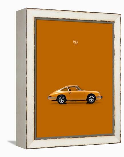 Porsche 911 1968 Orange-Mark Rogan-Framed Stretched Canvas