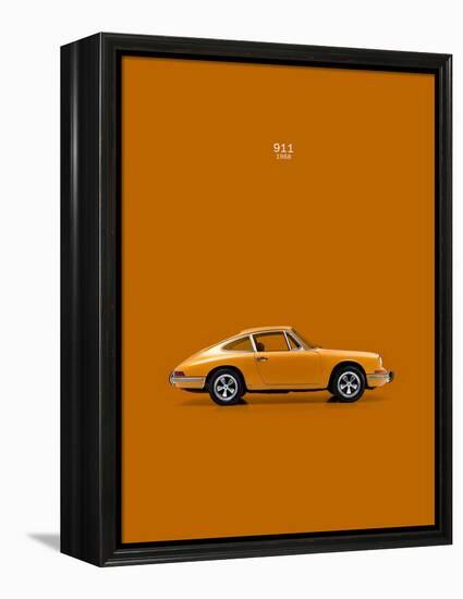 Porsche 911 1968 Orange-Mark Rogan-Framed Stretched Canvas