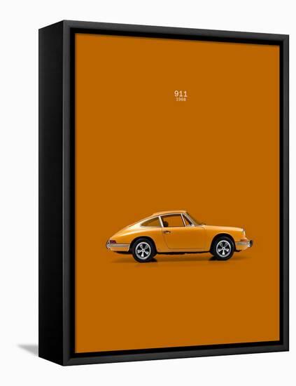 Porsche 911 1968 Orange-Mark Rogan-Framed Stretched Canvas