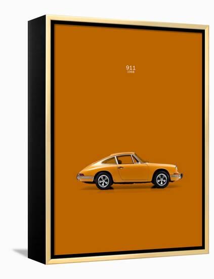 Porsche 911 1968 Orange-Mark Rogan-Framed Stretched Canvas