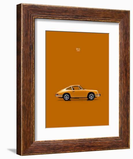 Porsche 911 1968 Orange-Mark Rogan-Framed Art Print