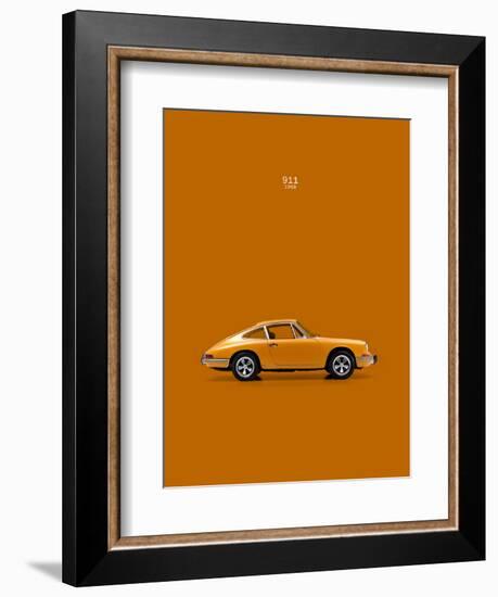 Porsche 911 1968 Orange-Mark Rogan-Framed Art Print