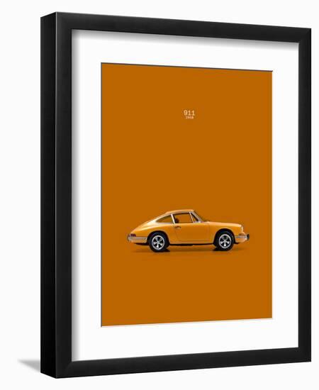 Porsche 911 1968 Orange-Mark Rogan-Framed Art Print