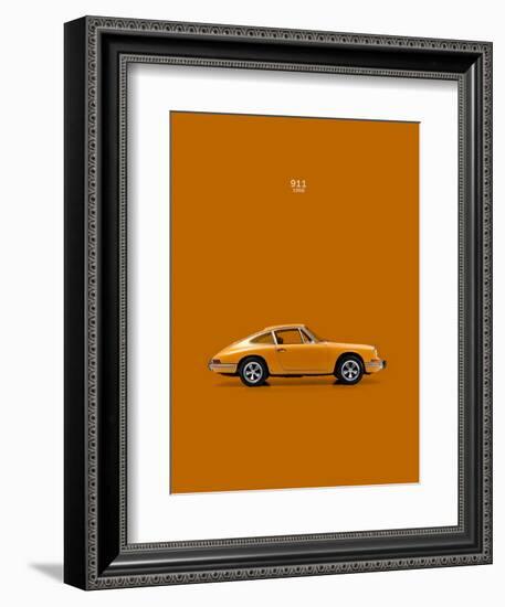 Porsche 911 1968 Orange-Mark Rogan-Framed Art Print