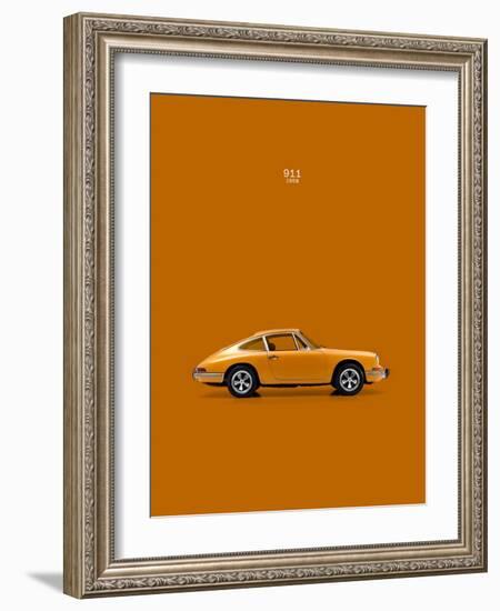 Porsche 911 1968 Orange-Mark Rogan-Framed Premium Giclee Print