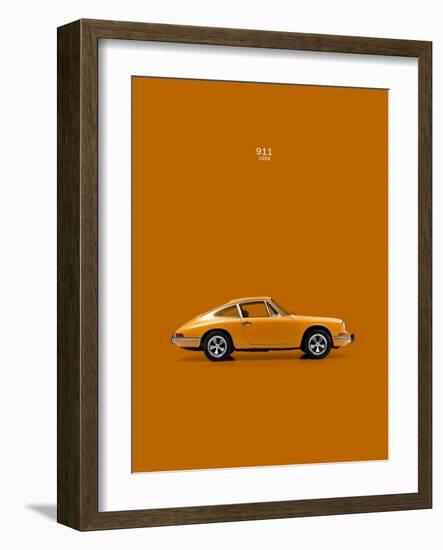 Porsche 911 1968 Orange-Mark Rogan-Framed Premium Giclee Print