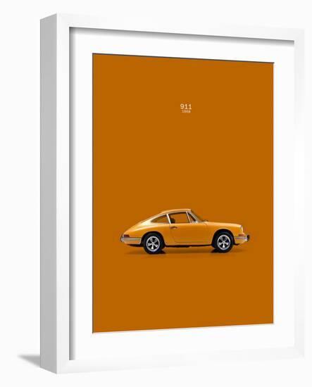 Porsche 911 1968 Orange-Mark Rogan-Framed Premium Giclee Print