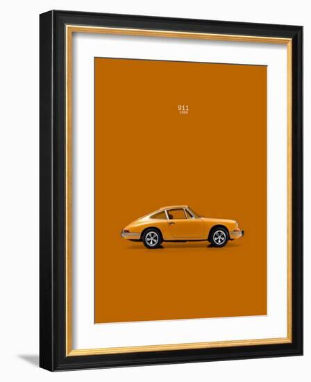 Porsche 911 1968 Orange-Mark Rogan-Framed Premium Giclee Print