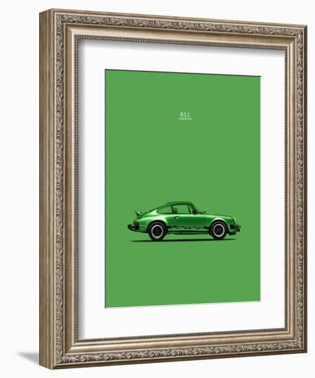 Porsche 911 Carrera Green-Mark Rogan-Framed Art Print