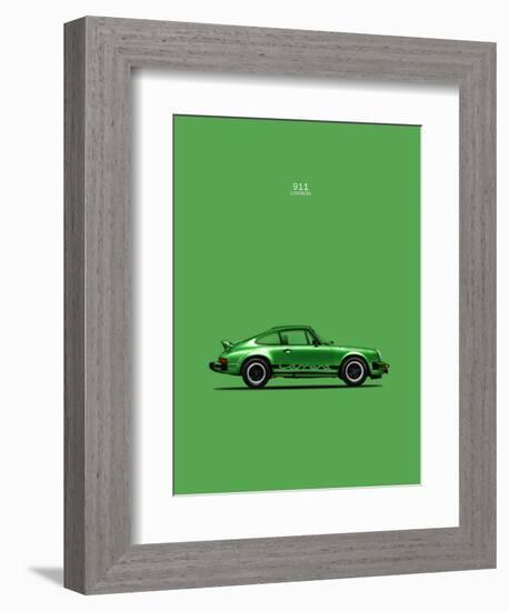 Porsche 911 Carrera Green-Mark Rogan-Framed Art Print